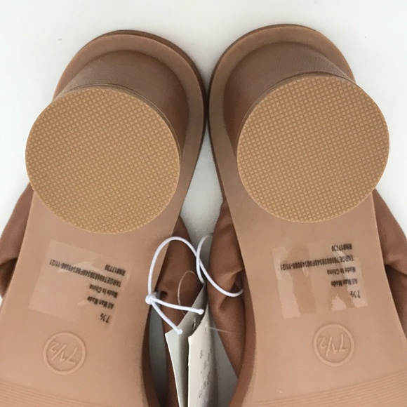 A NEW DAY Elvie Sandals Kitten Heel Sandals Thong Brown Tan Women’s Size 7.5 - Picture 12 of 15